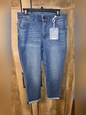 Democracy Ankle Skimmer Cropped Blue Jean Size 1w